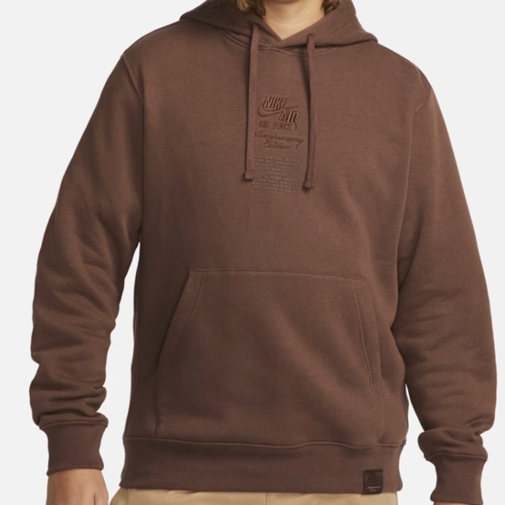 BNWT Nike 40th Anniversary Air Force 1 Hoodie Brown Mens Sz M Travis Scott Vibe